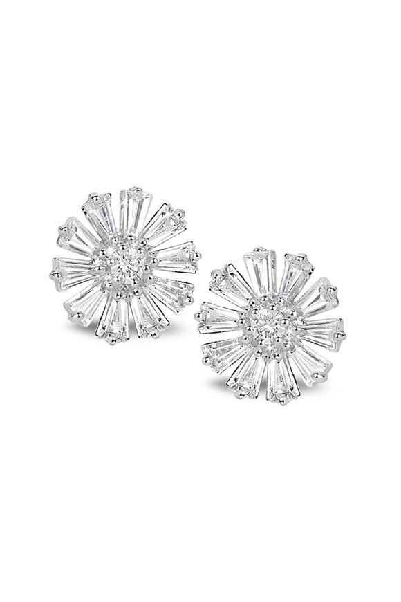Nam Cho - Extra Small Diamond Flower Earrings