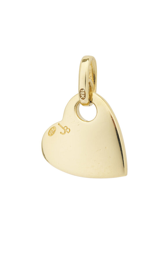Jenna Blake 18k Yellow Gold Small Anchored Heart Charm - view 3