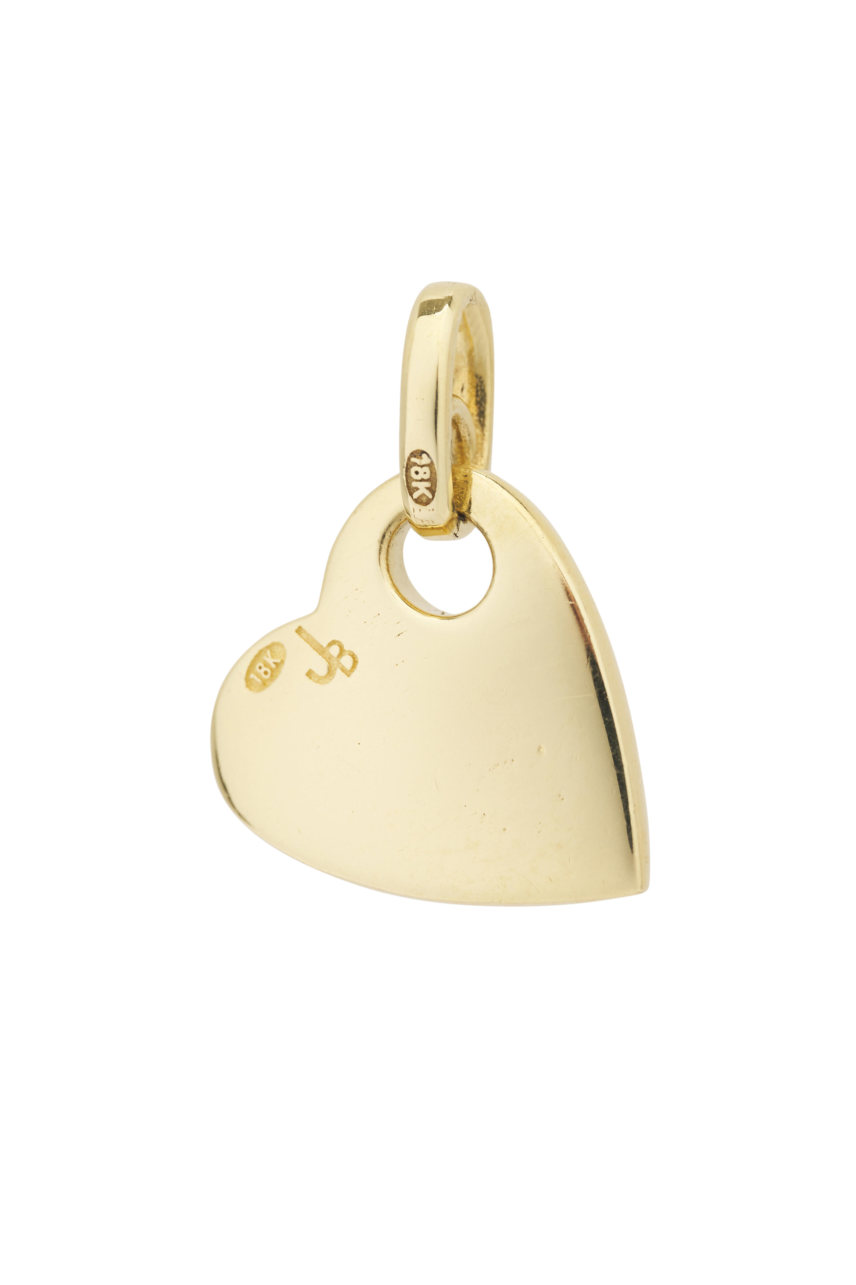 Jenna Blake - 18k Yellow Gold Small Anchored Heart Charm - view 3
