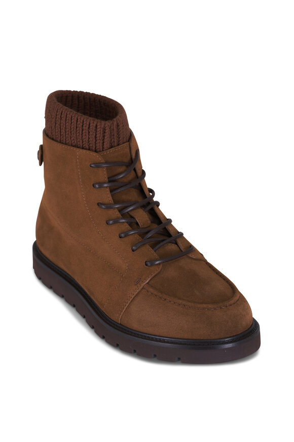 Loro Piana - Light Woodsmoke Suede Boot | Mitchell Stores