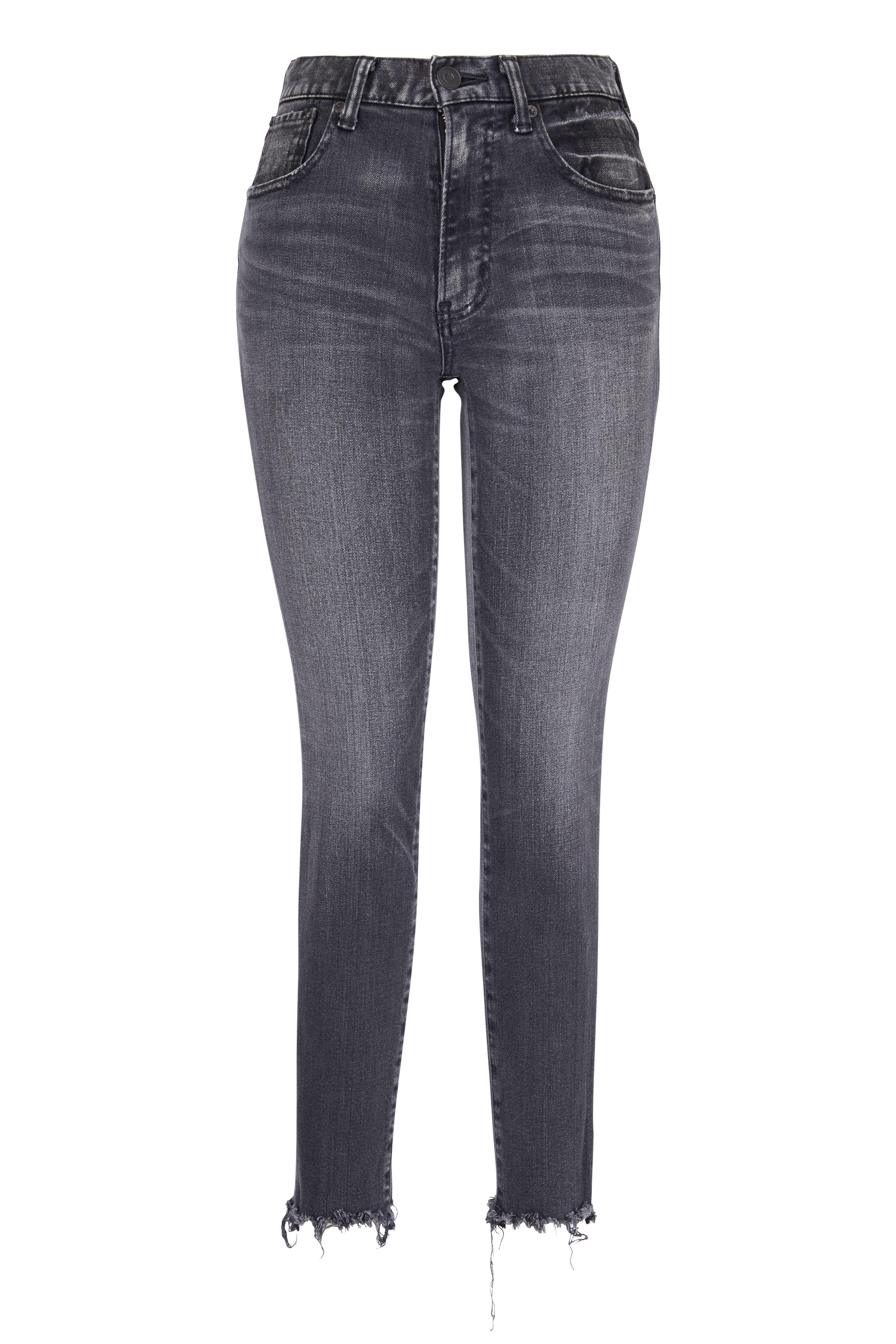 Saint Laurent Distressed Denim Skinny Jeans Black White Gray (Size 27)