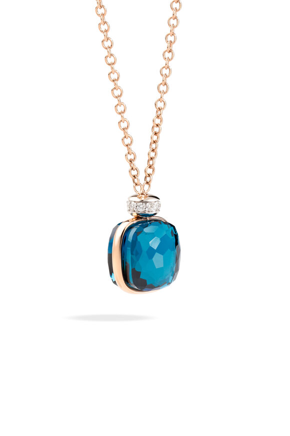 Pomellato - Nudo Topaz & Diamond Classic Pendant Necklace