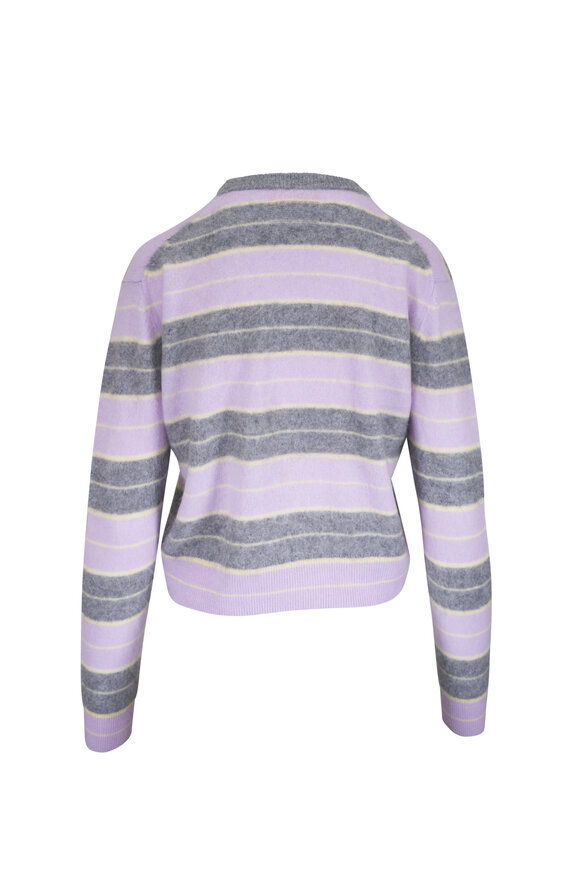Guest in Residence Grizzly Purple & Gray Stripe Sweater - view 2