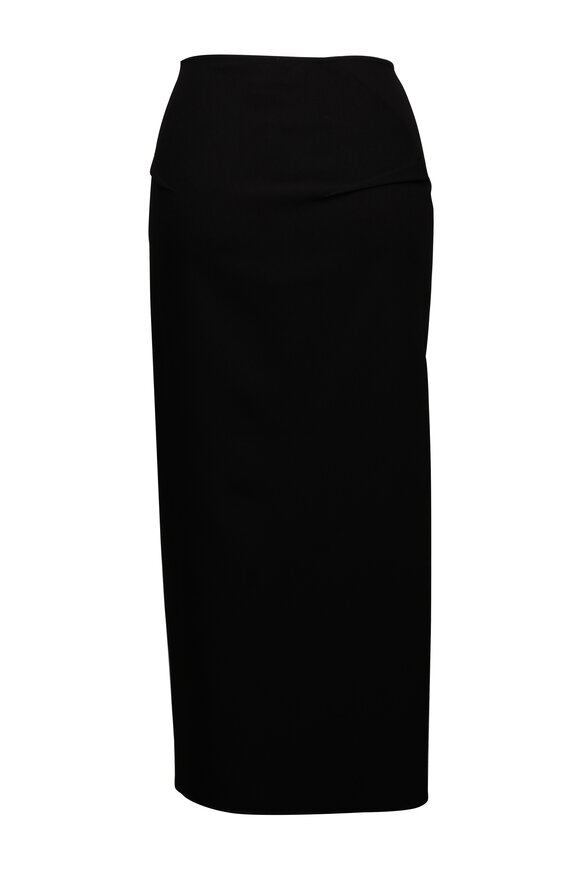 Theo The Label Thetis Black Asymmetrical Pencil Skirt - view 2