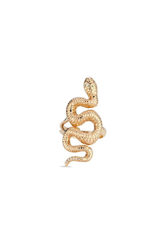 Dru - Yellow Gold Snake Ring