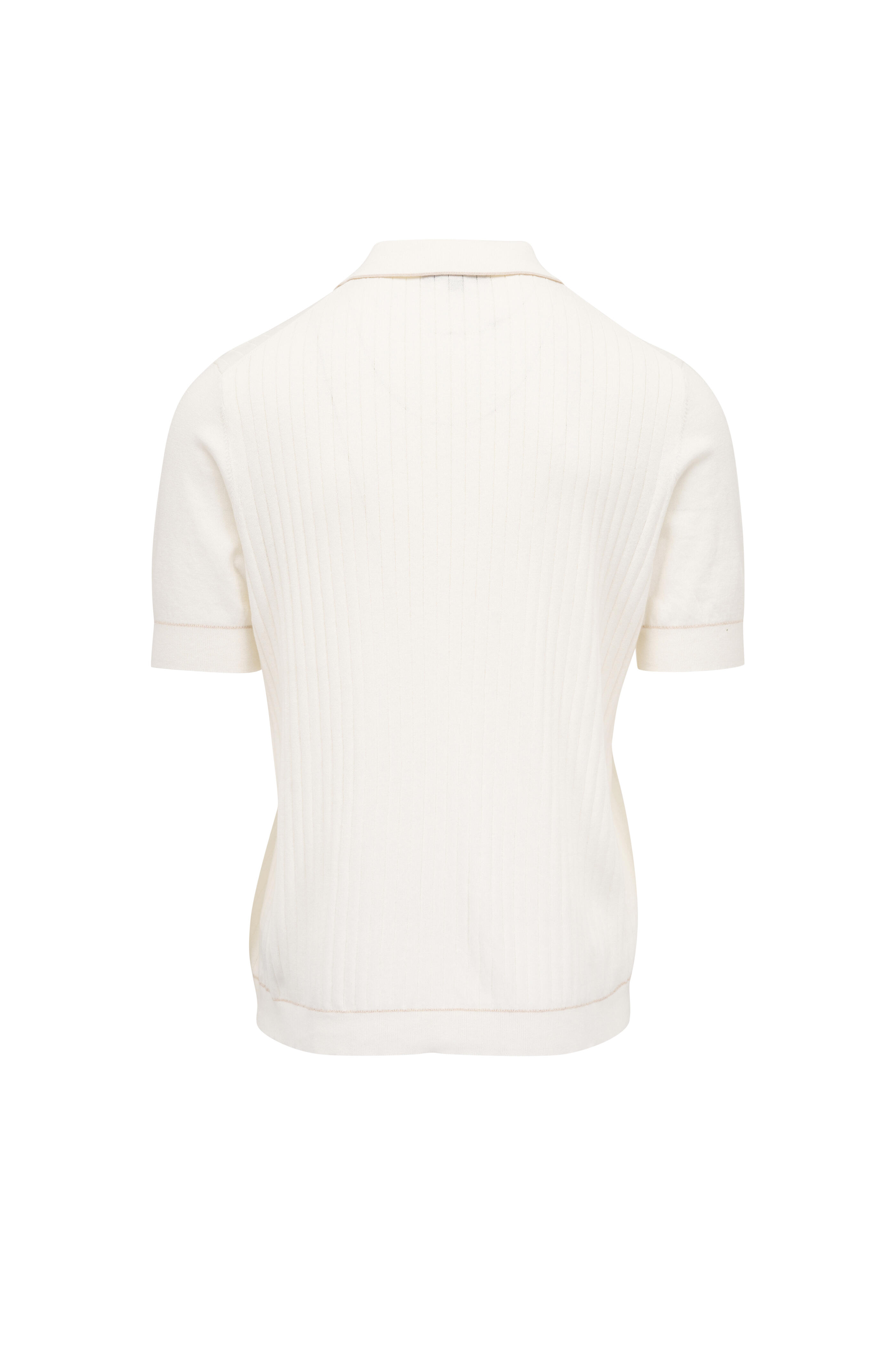 Patrick Assaraf - Drop Needle Tipped Snow Full Button Shirt