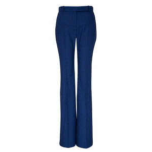 パンツ ALEXANDER MCQUEEN Women Straight Pants 754576QJACF4100 Blue High-rise flared pants in blue - Mc Queen | Mytheresa