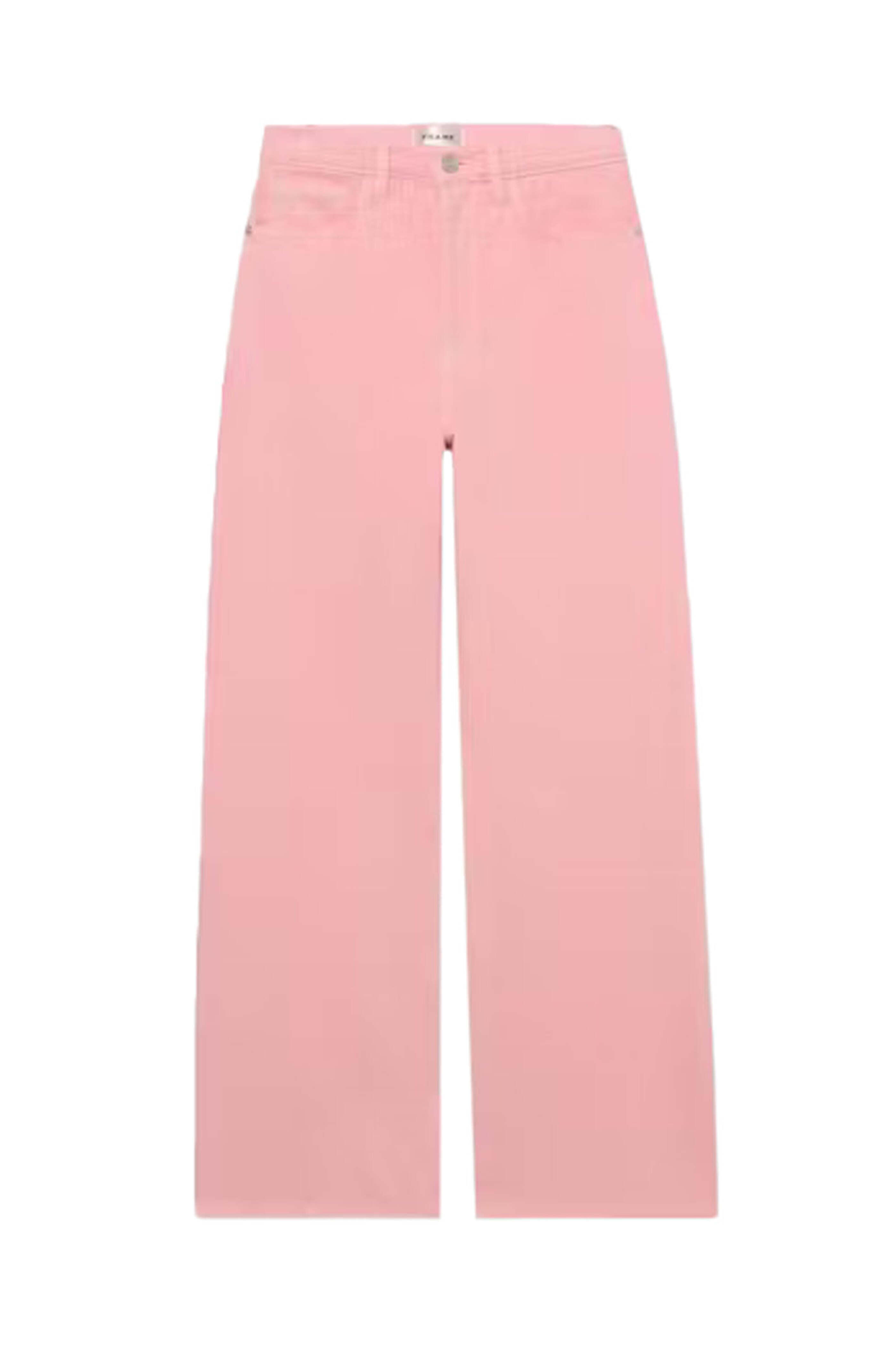 Frame - Le Jane Wide Crop Jean in Washed Dusty Pink