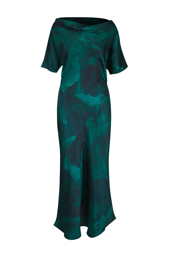 Kiton - Cherry & Chocolate Geometric Print Wrap Dress