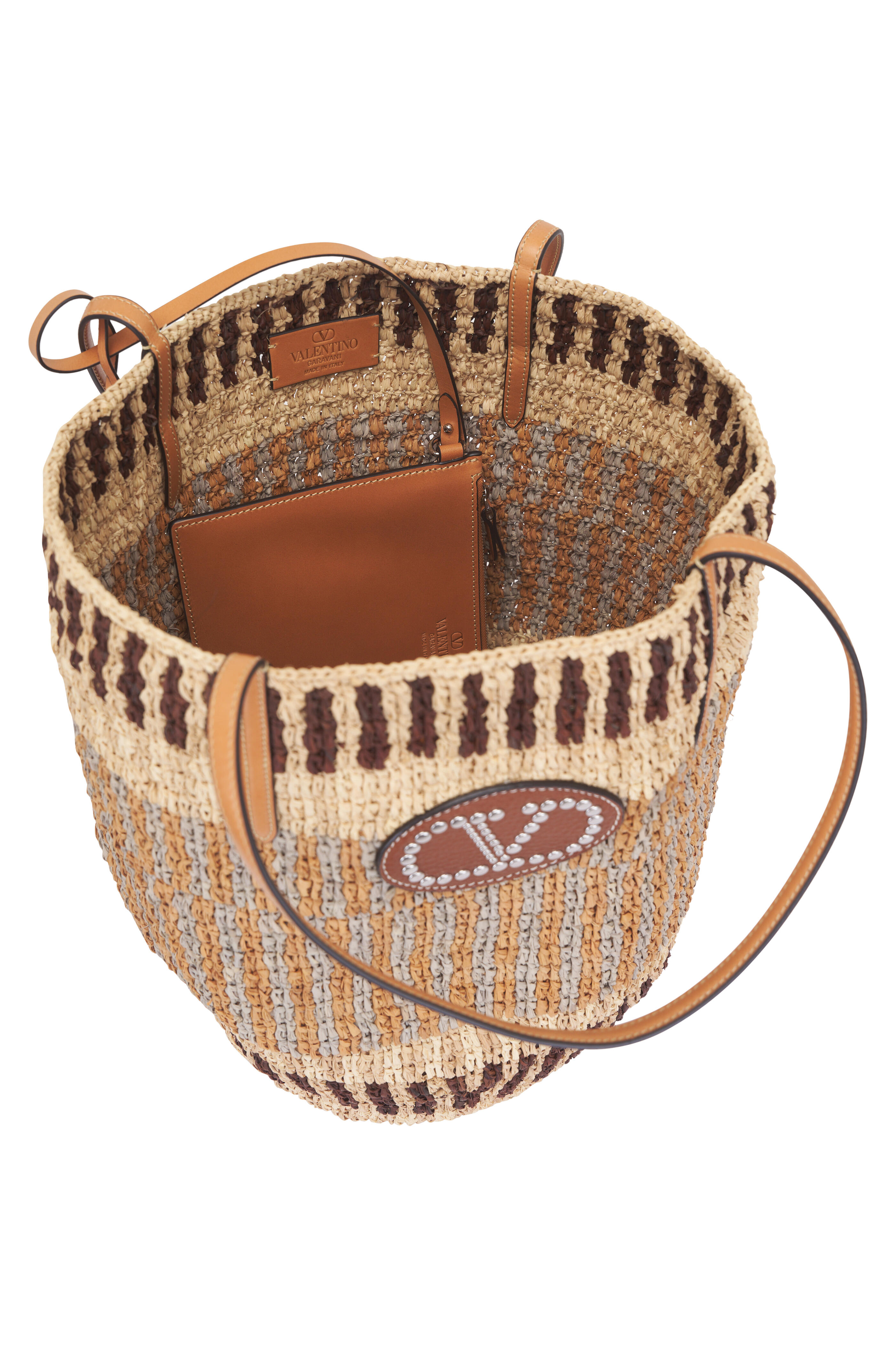 Valentino Garavani - VLogo Woven Raffia Basket Bag