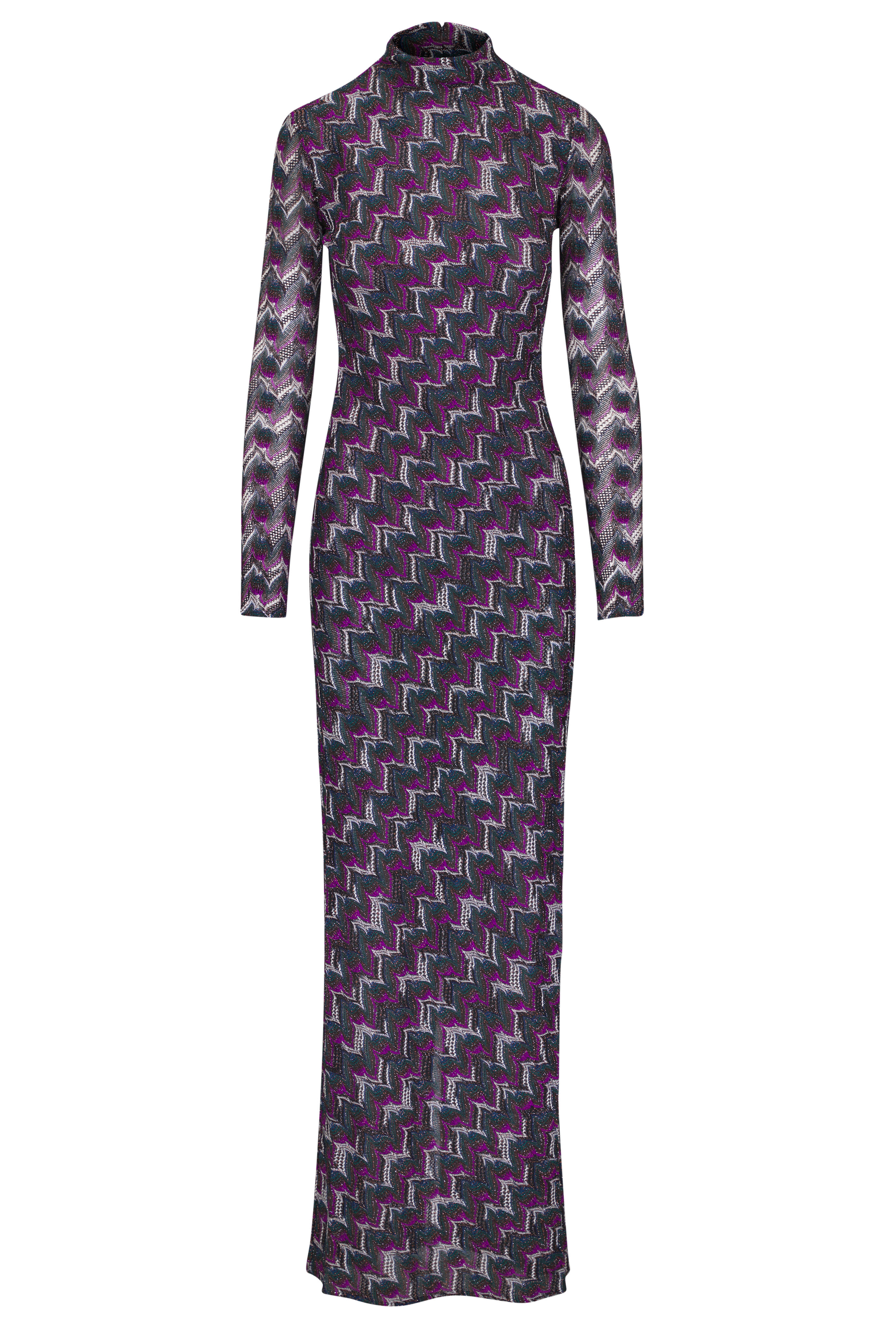 green emerald velvet dress M MISSONI Striped Evening Gown - Small | 4 US