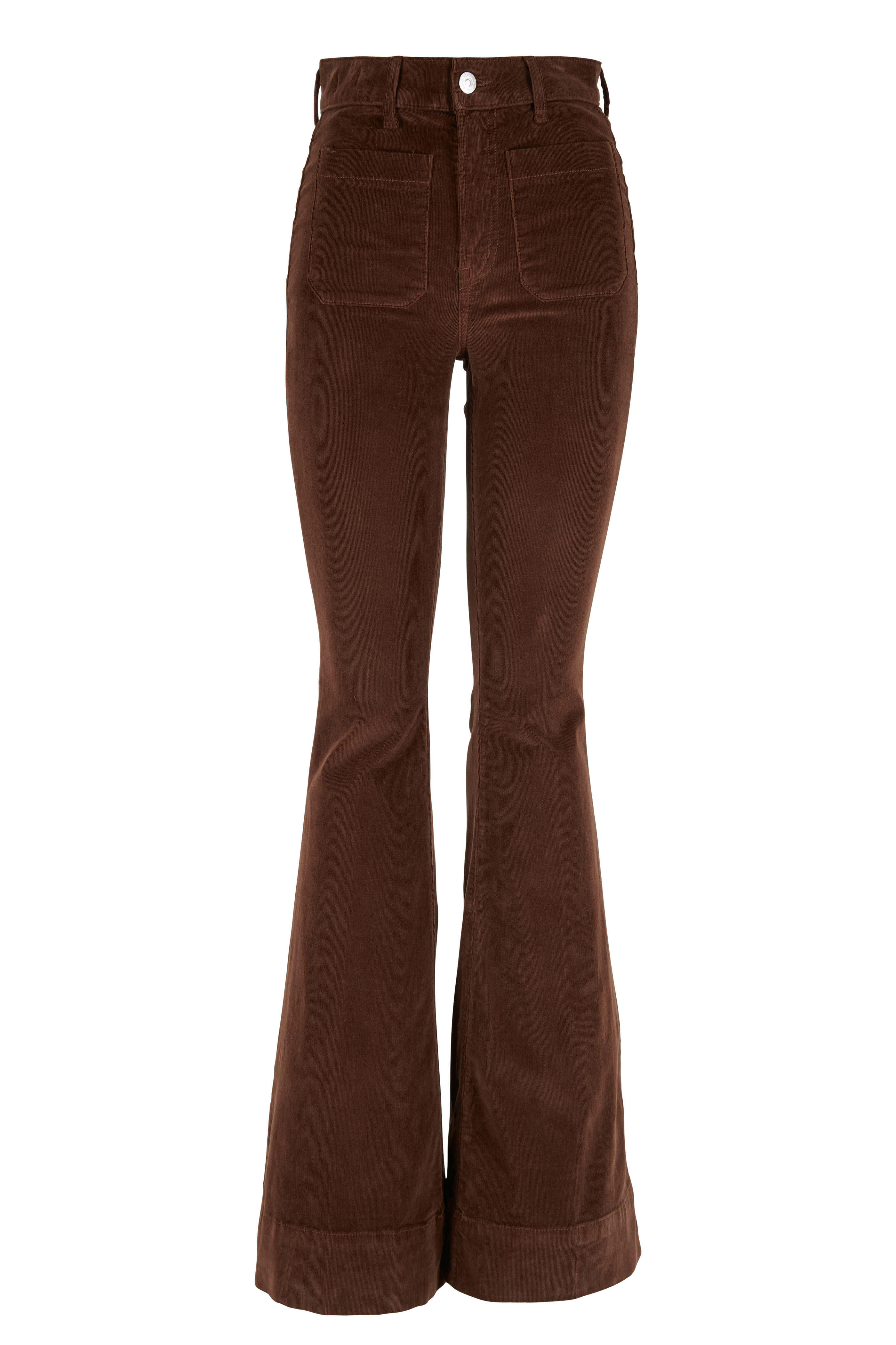 Veronica Beard - Sheridan Brown Corduroy Bell Bottom Pant
