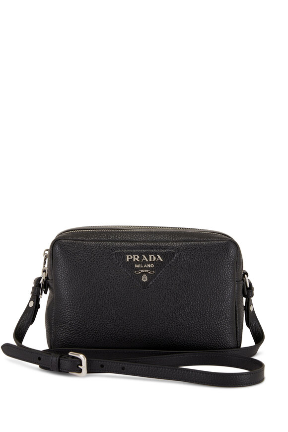 Prada - Vitello Daino Black Leather Camera Crossbody