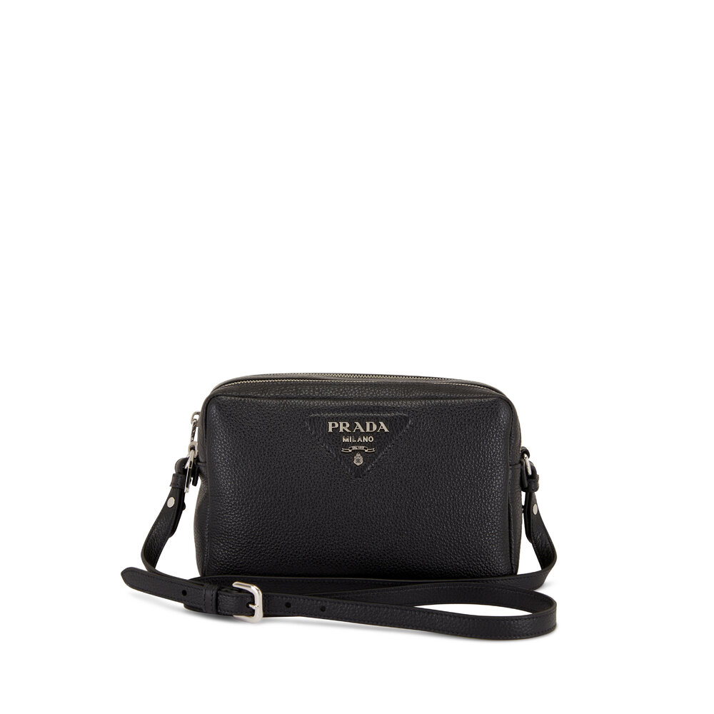 Prada - Vitello Daino Black Leather Camera Crossbody