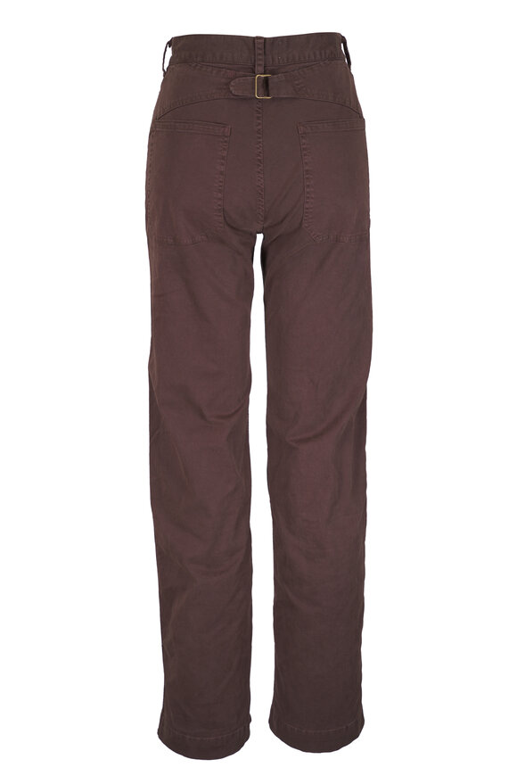 Nili Lotan - Tibault Brown Straight Leg Cargo Pant