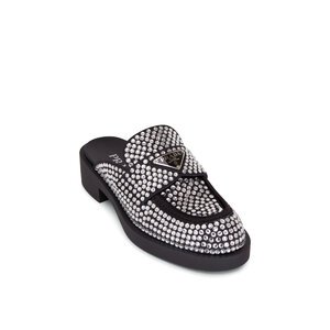 PRADA ブラック ストラップミュール 38 1/2 プラダ PRADA サンダル ミュール レザーストラップサンダル