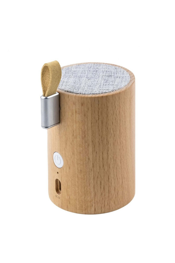 Gingko Design Drum Light Bluetooth Speaker in Natural Beech - view 1