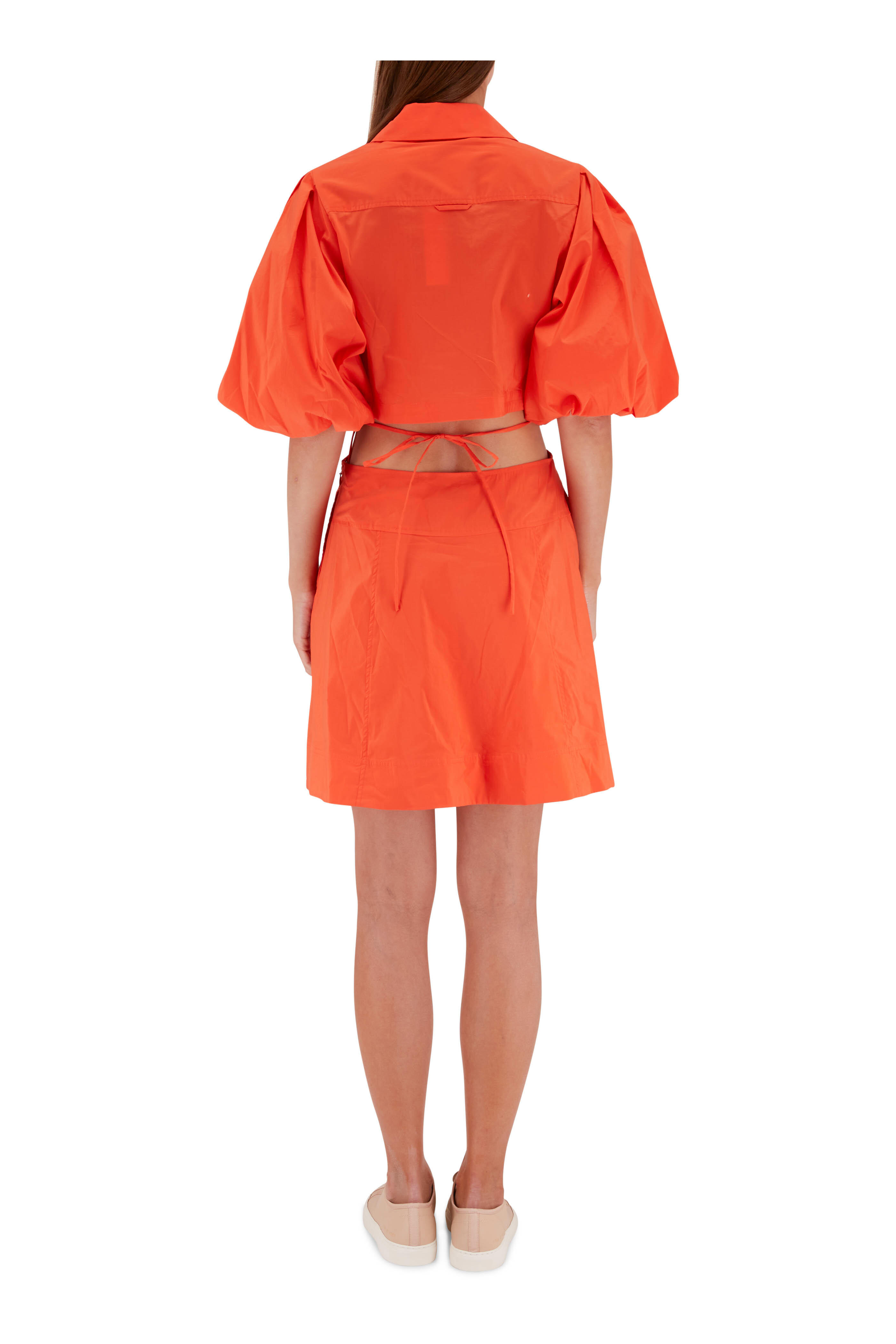 Simkhai - Aulora Scarlet Melon Sleeve Mini Dress