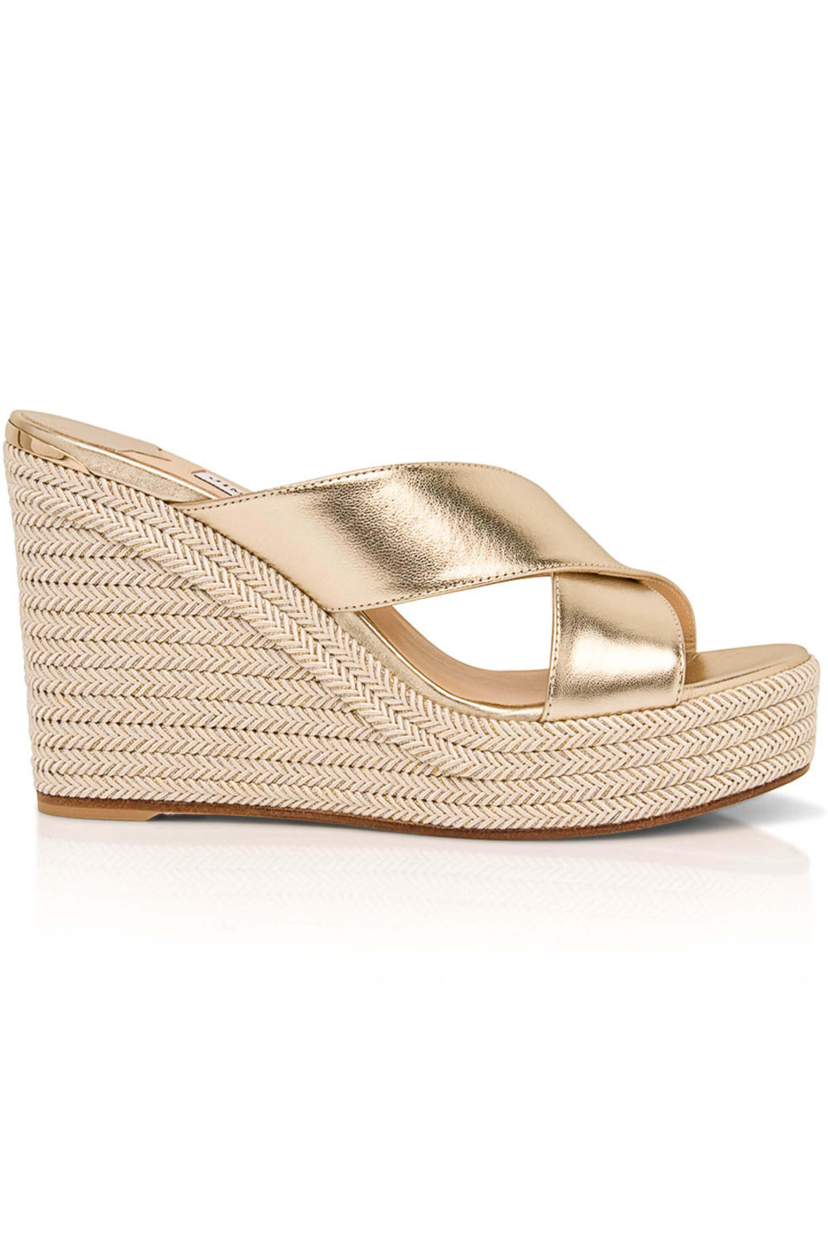 Jimmy Choo - Dovina Wedge Sandal in Champagne