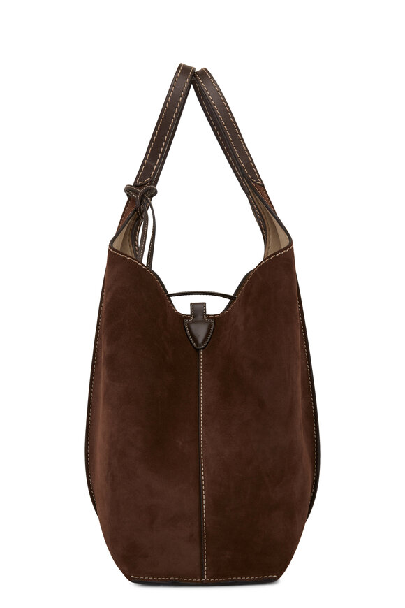 Tod's - Timeless Shopping Bag Brown Leather & Suede Tote