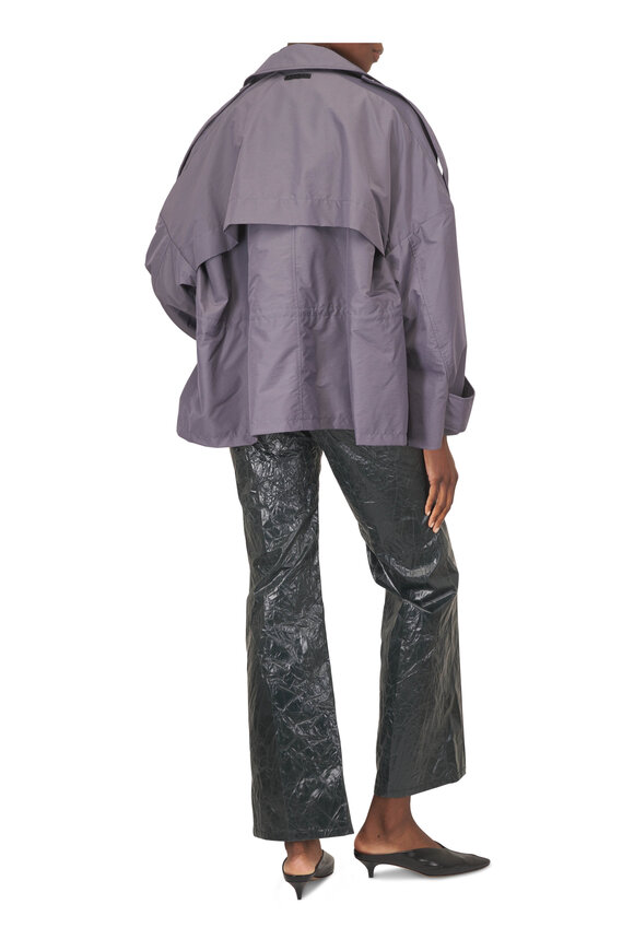 Marni Petrol Coated Crinkle Taffeta Five Pocket Pant - view 6