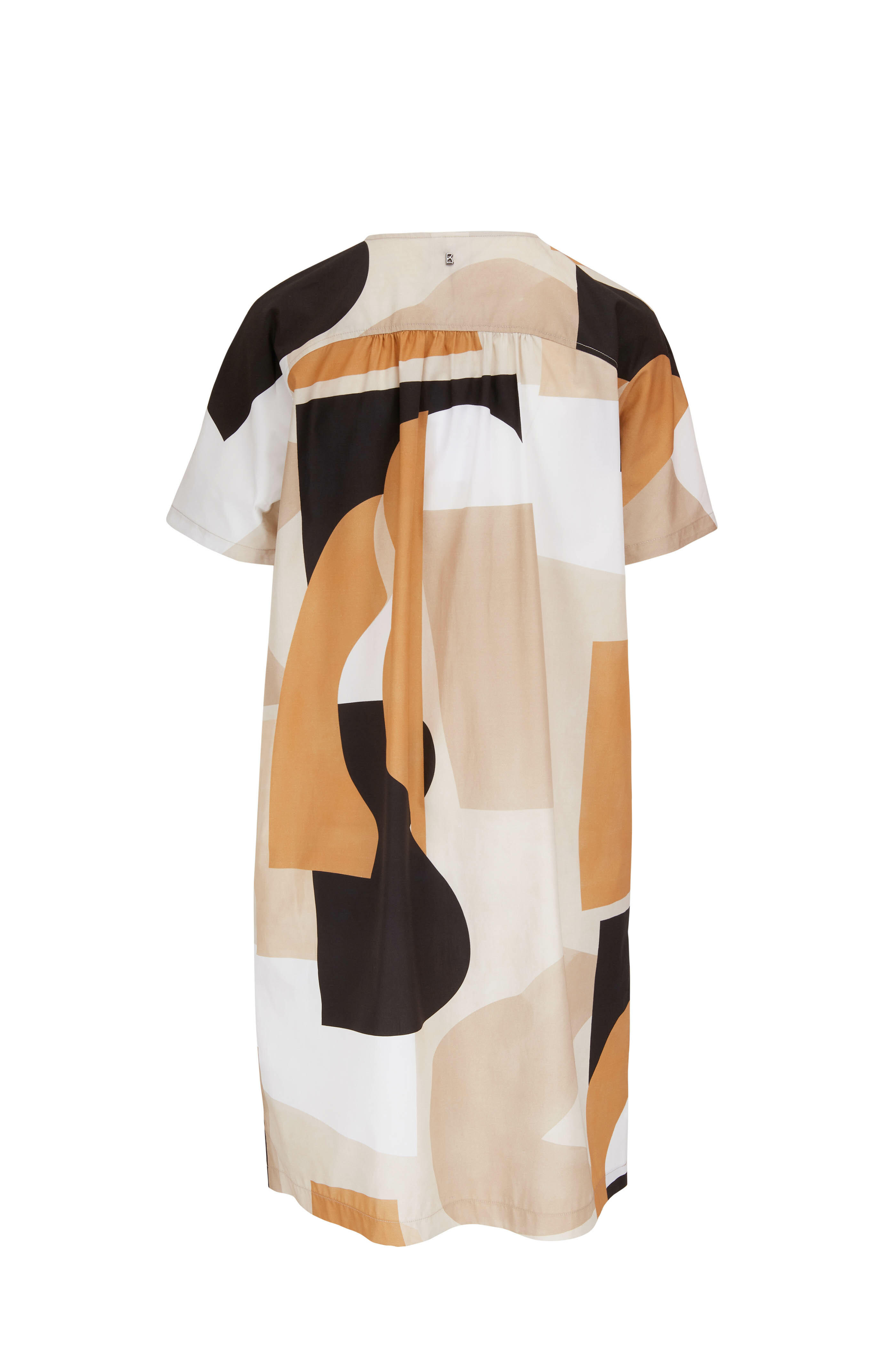 Bogner - Ava Taupe & Black Print Stretch Cotton Dress