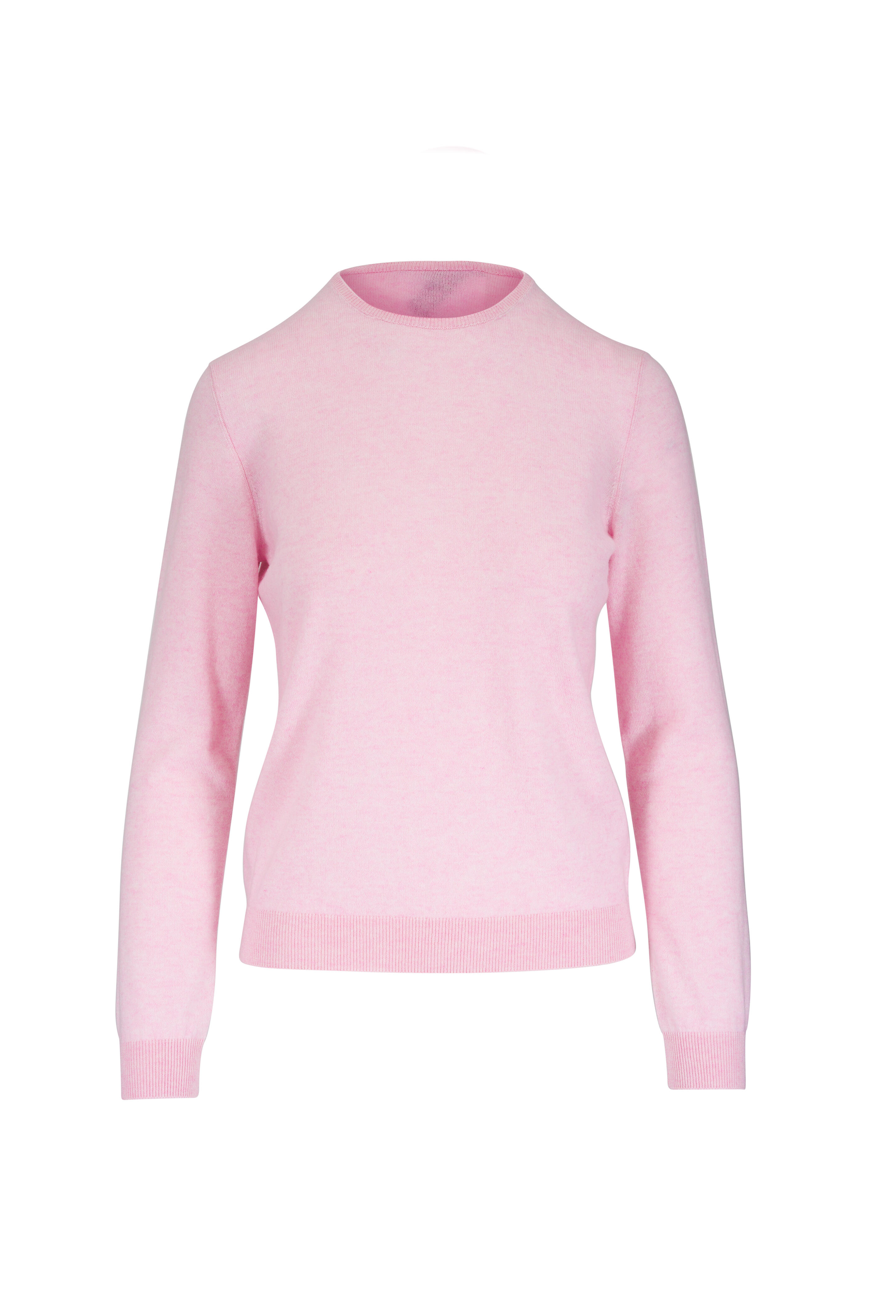 Loro Piana - Sergio Light Pink Cashmere Crewneck Sweater - view 1