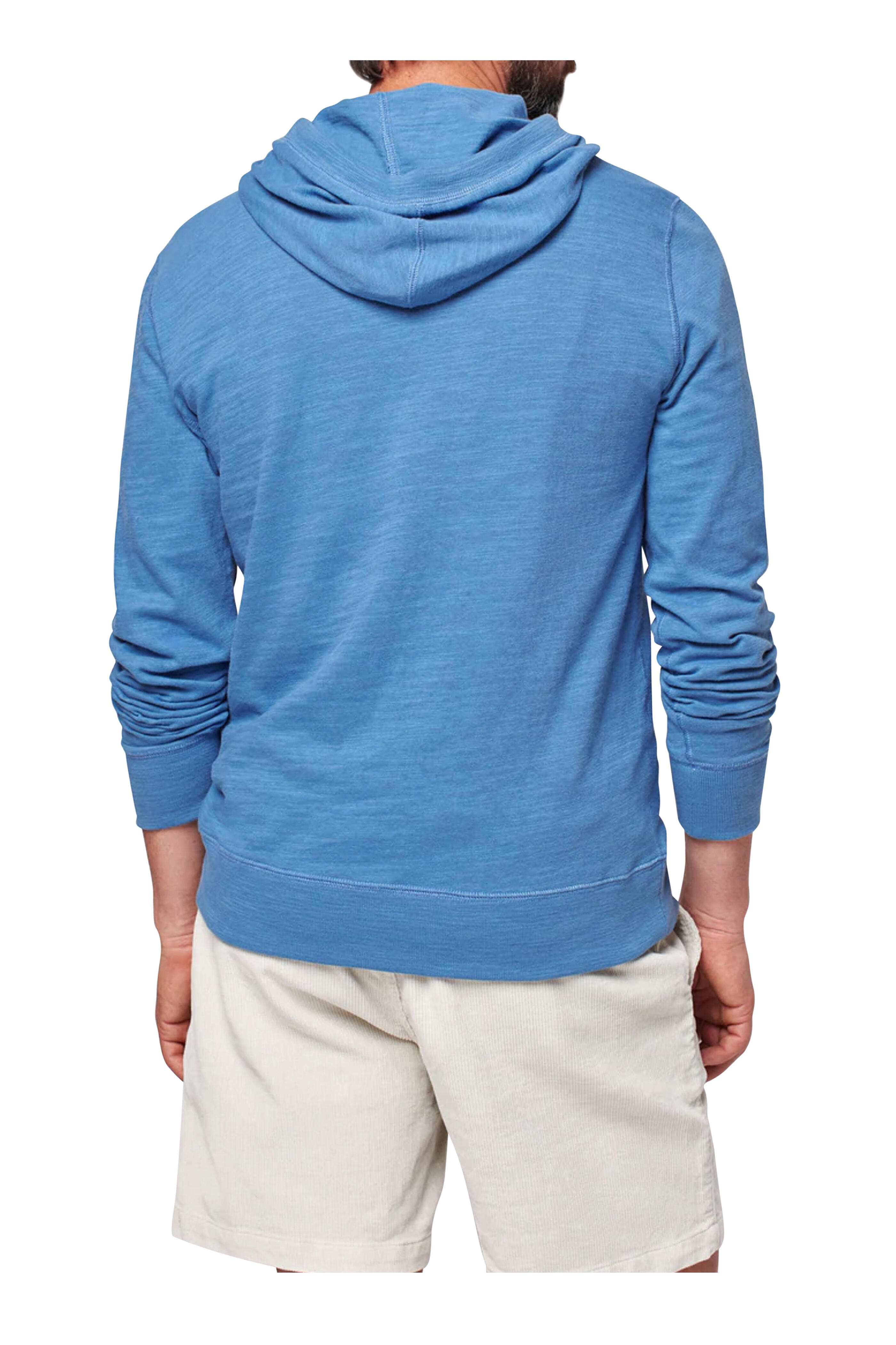 Faherty Brand - Surf Stripe Slub Blue Horizon Hoodie