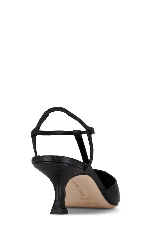 Manolo Blahnik - Turgimod Black T-Strap Pump, 50mm 