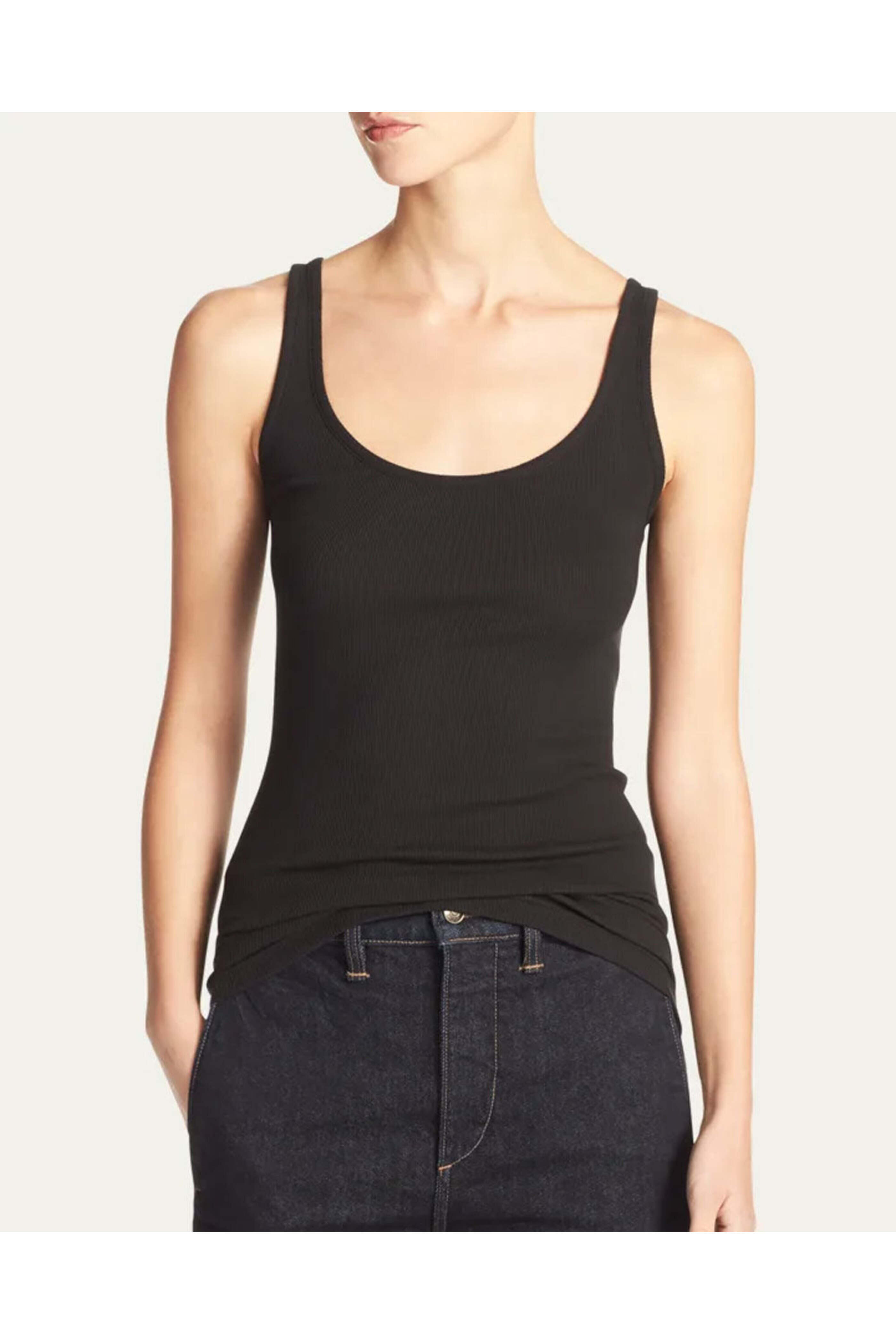 Vince - Black Scoop Neck Tank