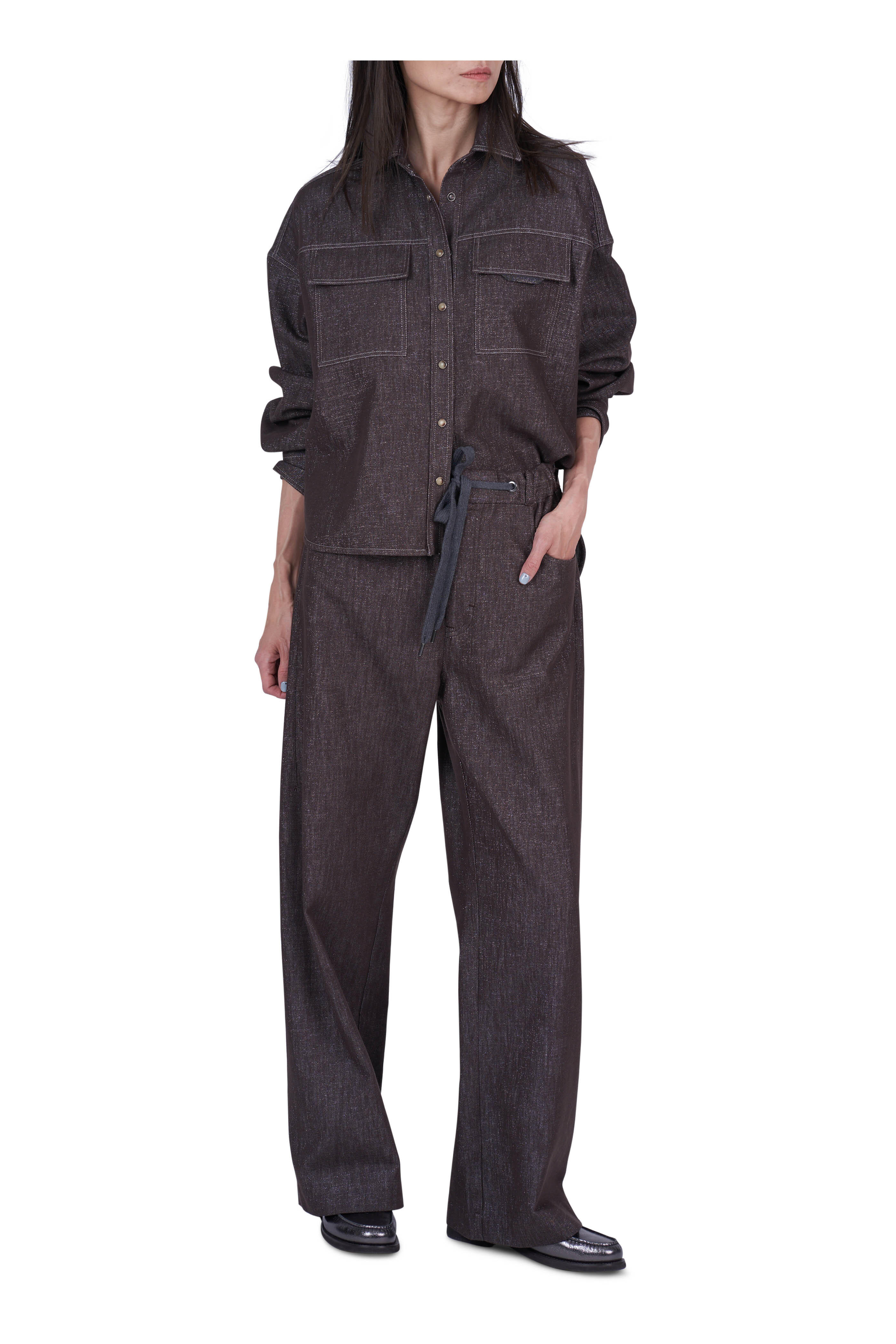 Brunello Cucinelli - Sparkling Brown Loose Five Pocket Pant