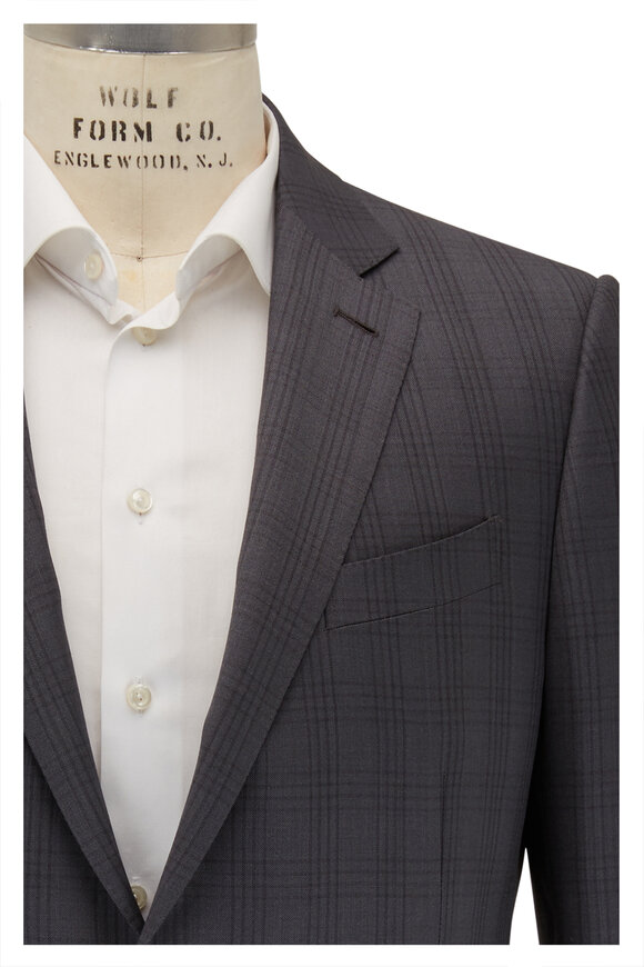 Zegna - Light Gray Tonal Plaid Wool & Silk Suit