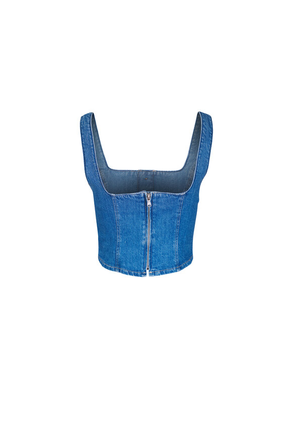 L'Agence Saga Tipton Denim Top - view 4