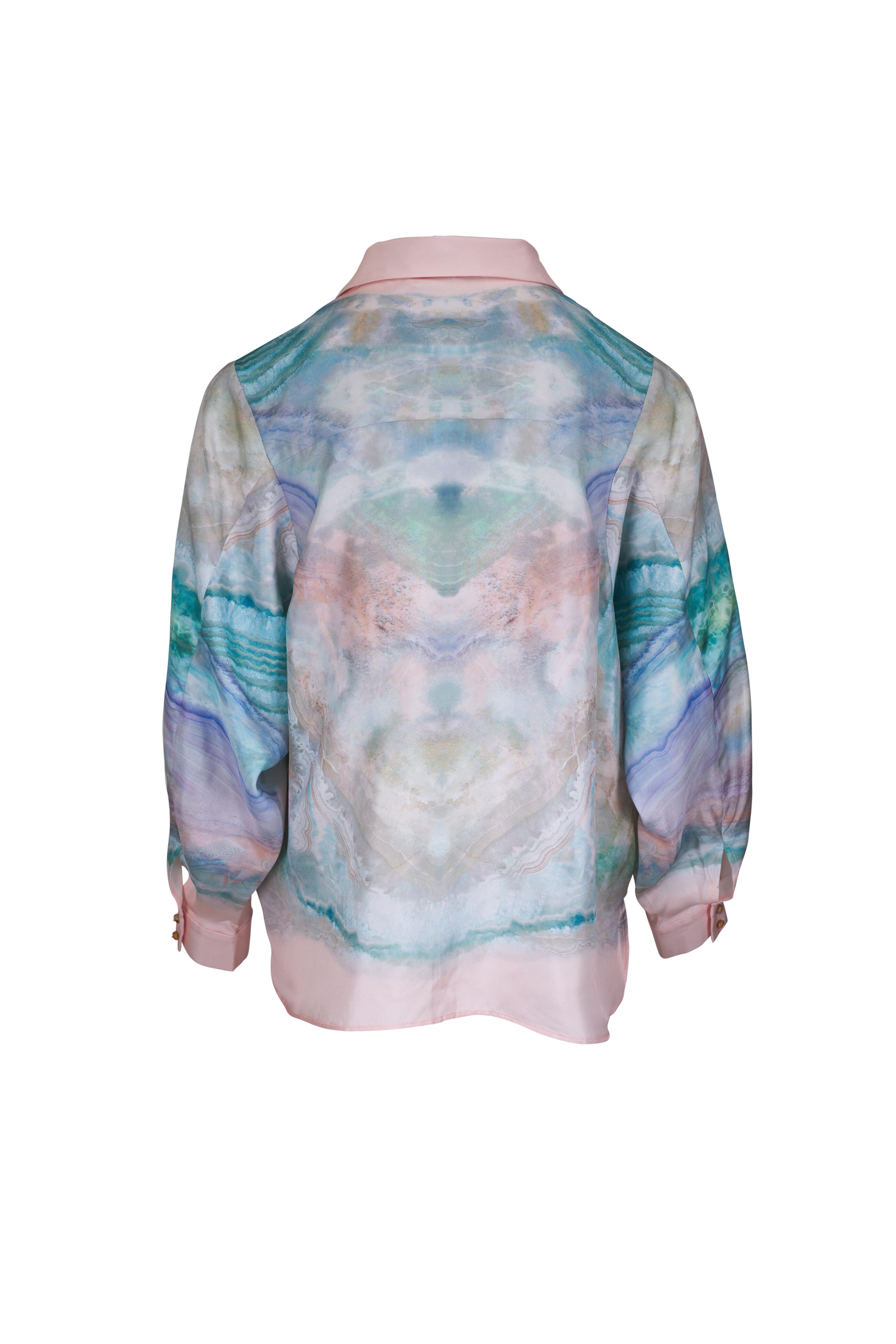 Zimmermann - Illuminate Blue Agate Relaxed Blouse