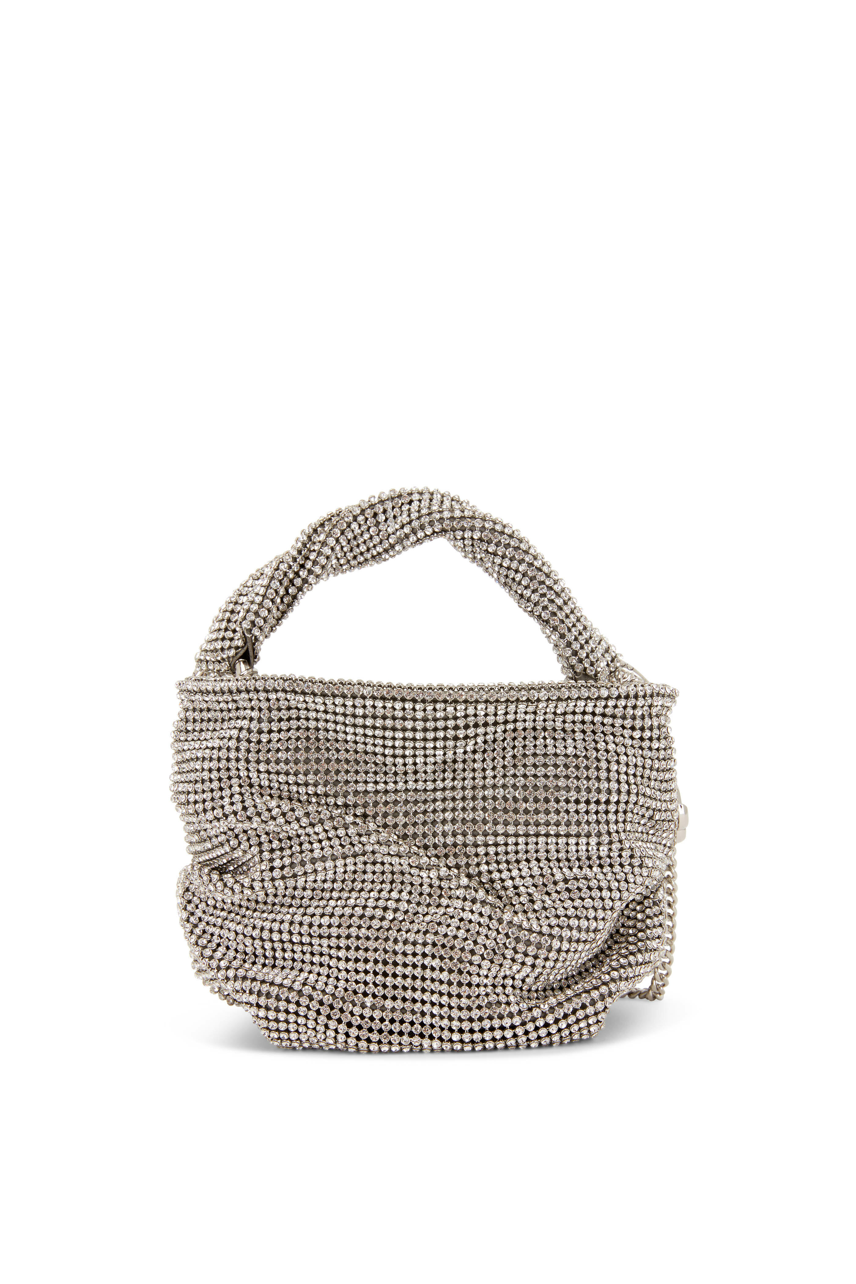 Jimmy Choo - Bonny Silver Crystal Mesh Mini Bag | Mitchell Stores