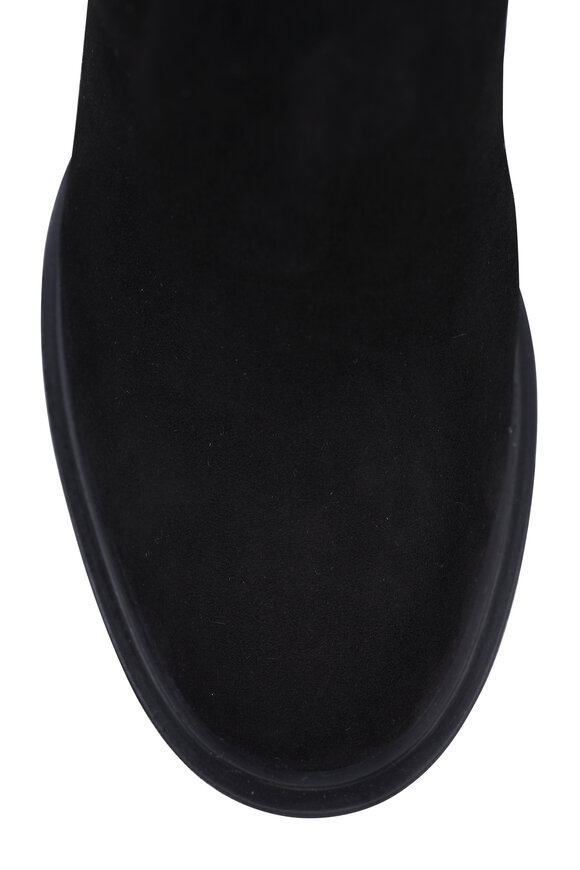 Gianvito Rossi Barry Black Suede Platform Bootie, 70mm - view 4