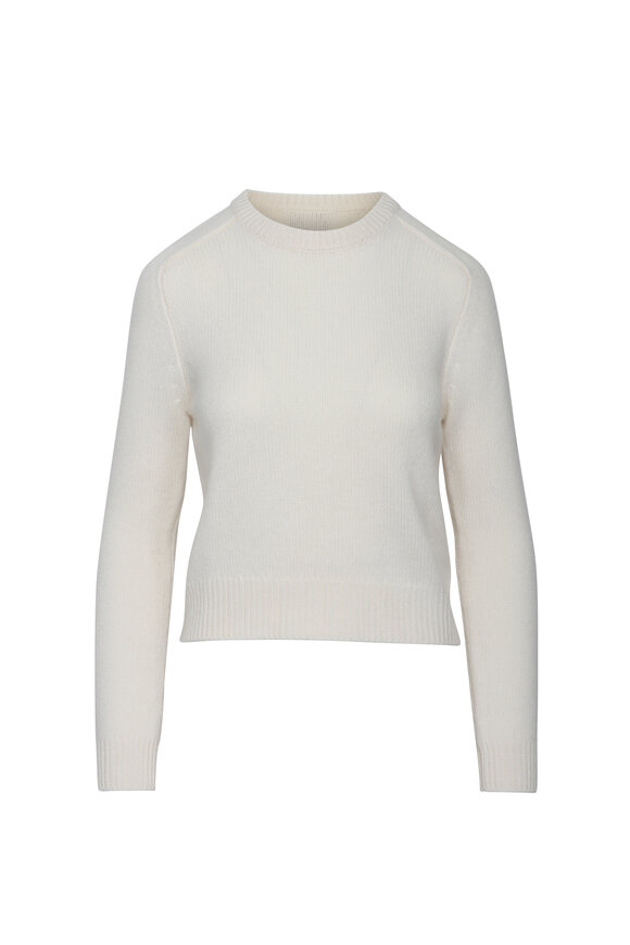 Kujten Caroline White Crewneck Sweater