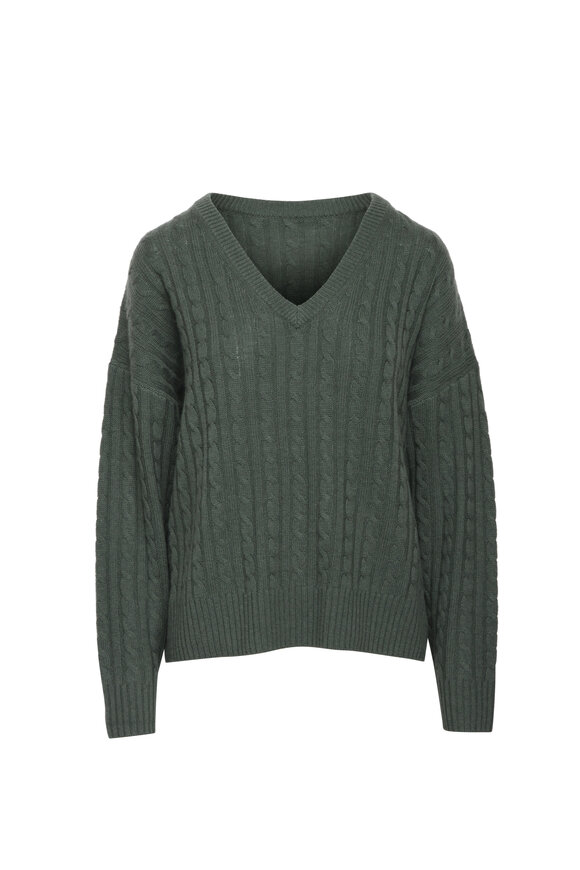 Jenni Kayne Nell Pine V Neck Sweater