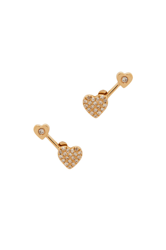 Kai Linz - Double Diamond Heart Post Earrings