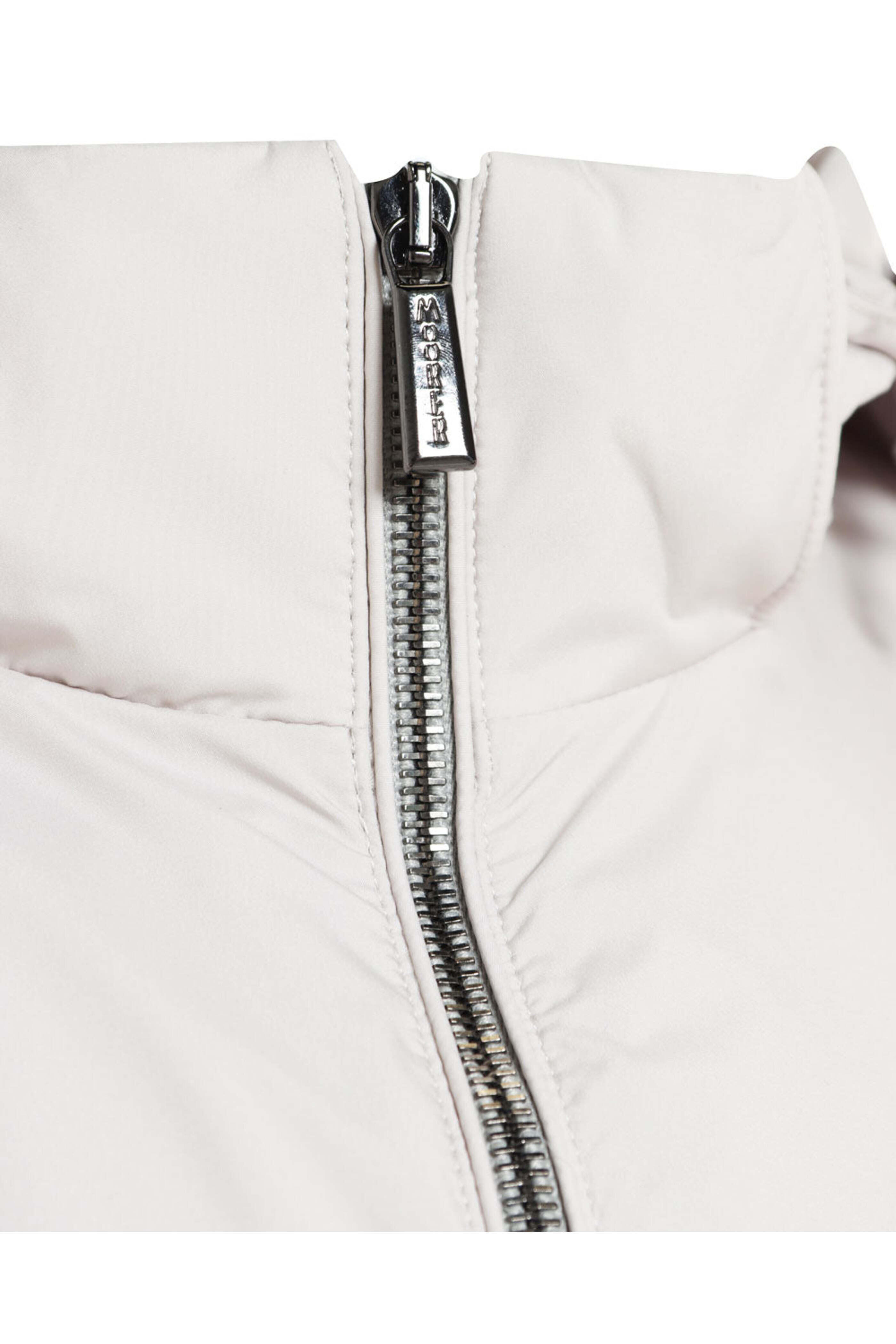 Moorer - Cream Polyester Duccio Waterproof Hooded Jacket