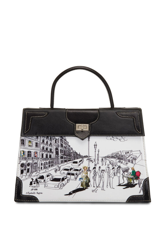 Marquise Paris - Black & White Parisian Life Voltaire Bag