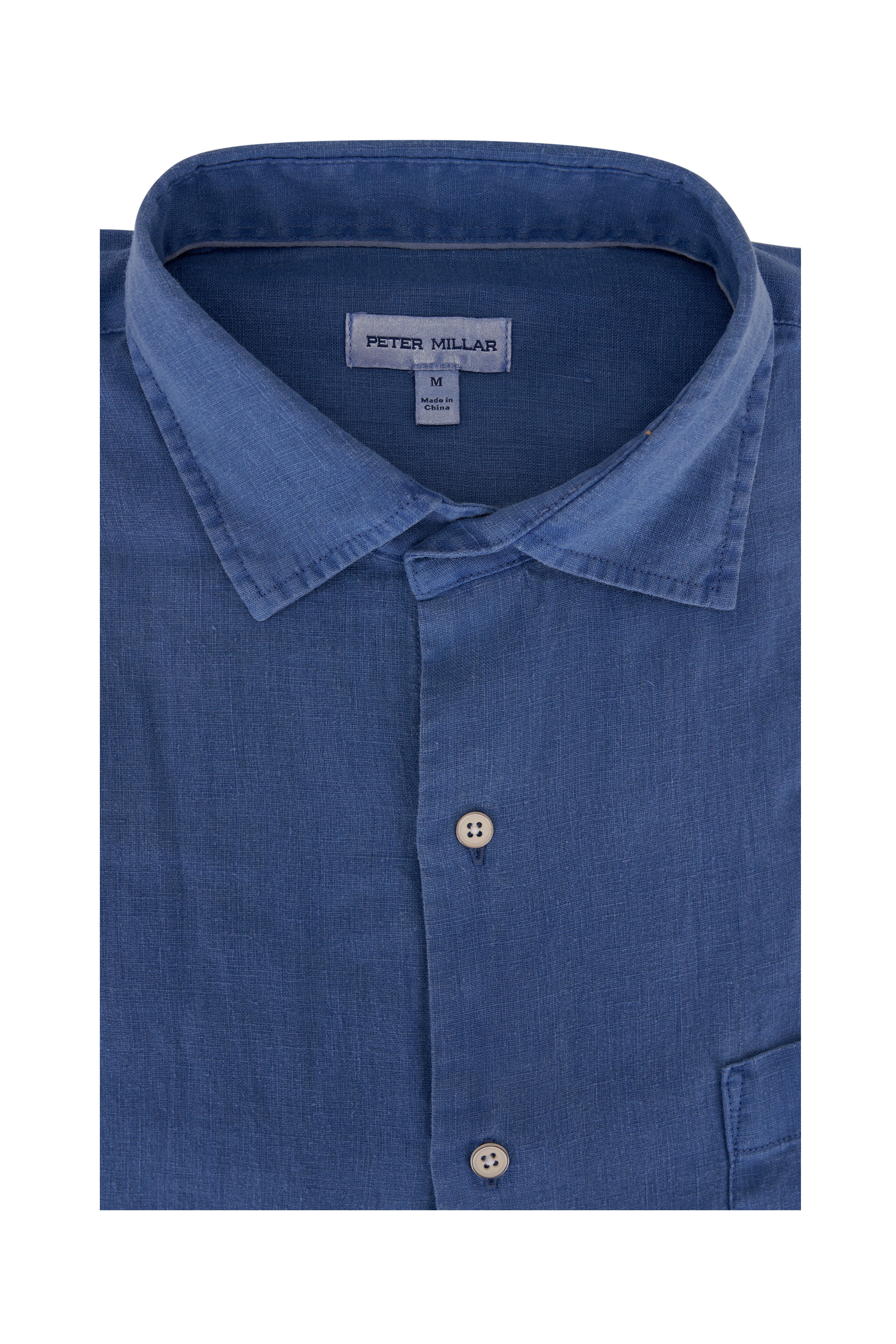 Peter Millar - Coastal Moon Blue Linen Sport Shirt