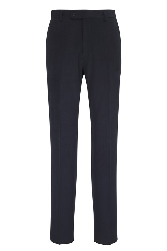 Maurizio Baldassari Rigolo Navy Blue Cotton Stretch Chino - view 1