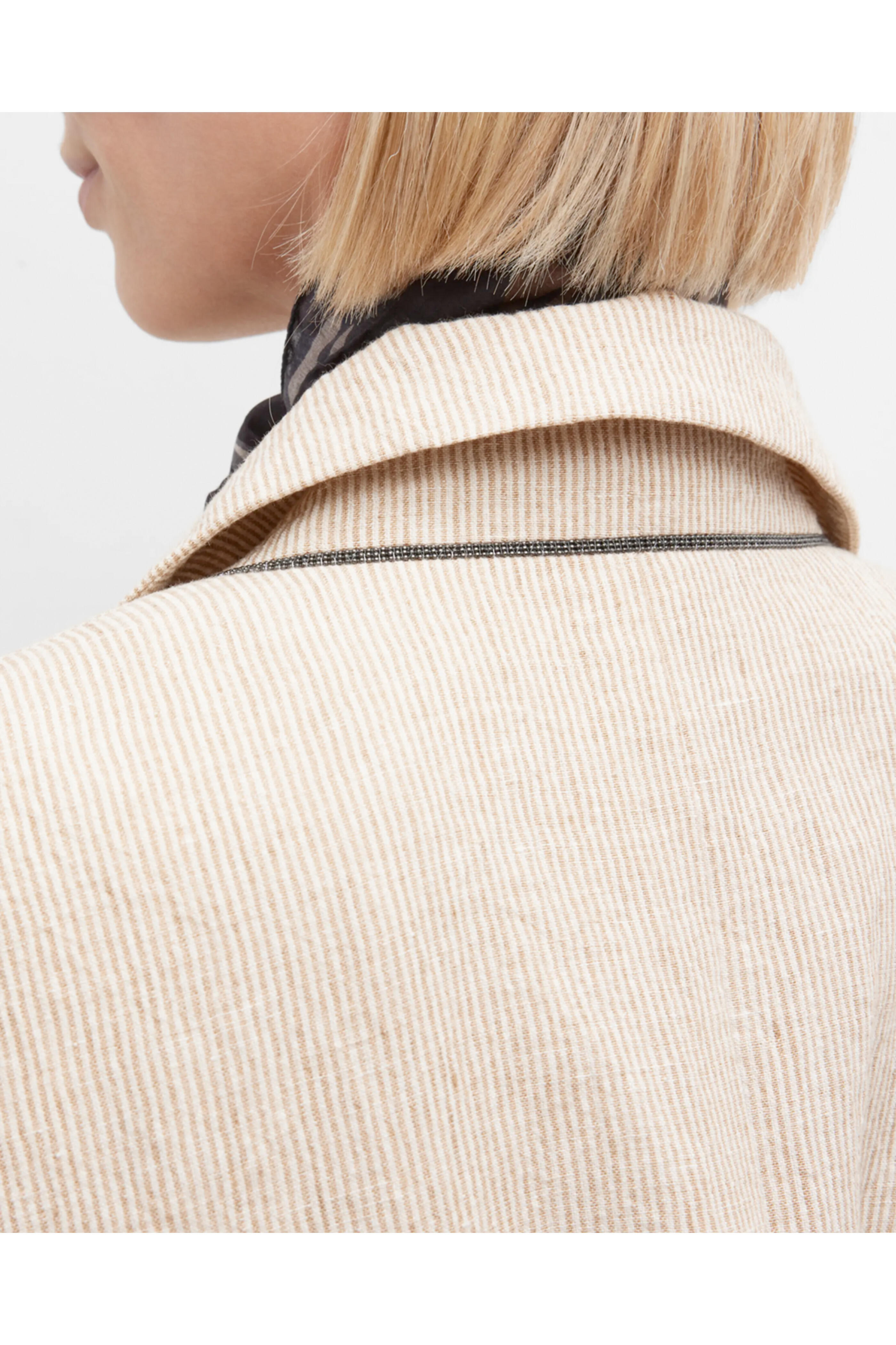 Brunello Cucinelli - Panama Crinkle Linen Prince Of Wales Jacket