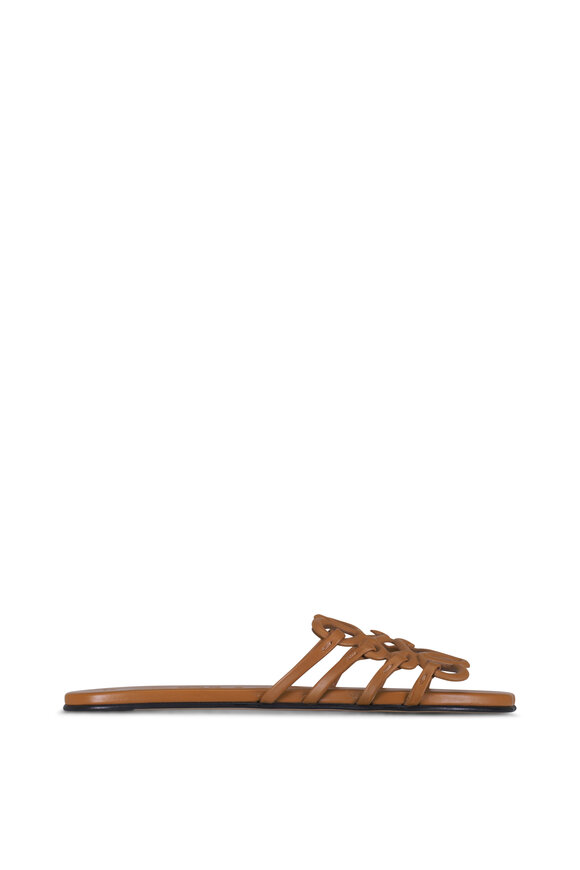 Loewe Petal Anagram Camel Leather Slide - view 6