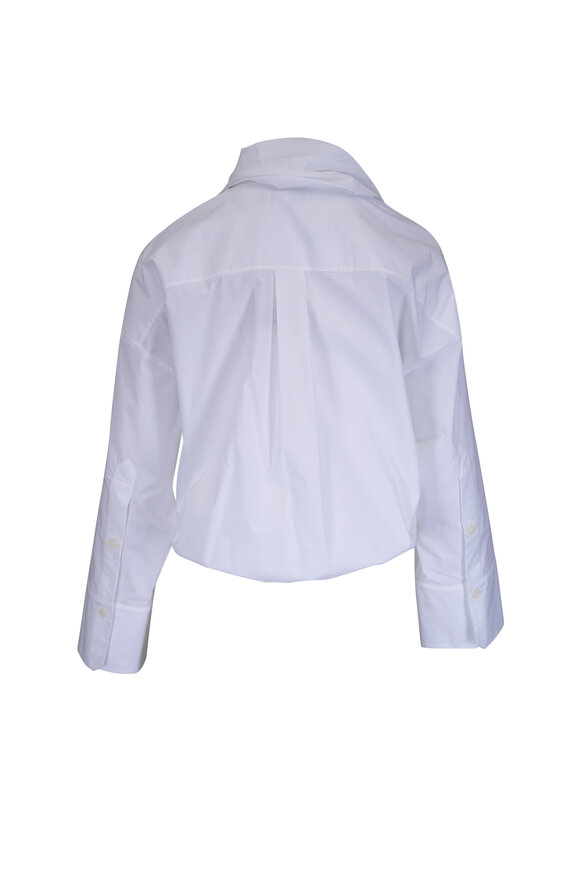 Dorothee Schumacher Poplin Power White Draped Blouse - view 2
