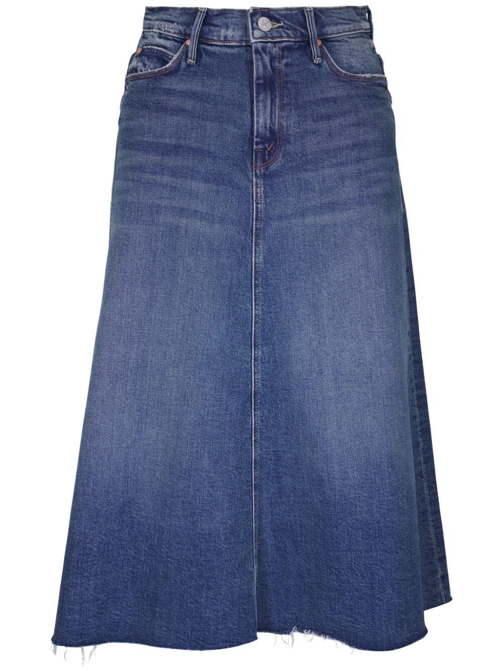 Mother - The Circle Midi Fray Dream Team Denim Skirt