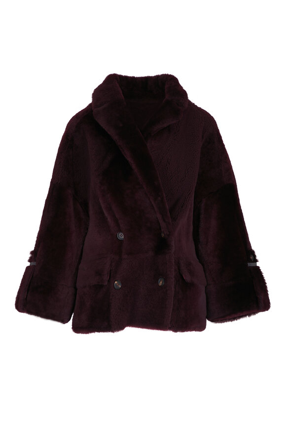 Brunello Cucinelli - Burgundy Cashmere Jacket | Mitchell Stores