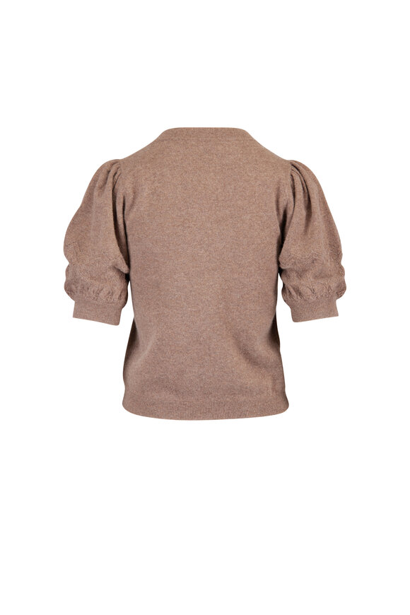 Ulla Johnson Reina Puff Driftwood Cashmere Top - view 2