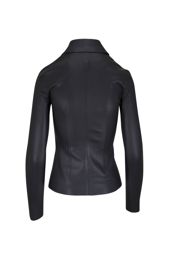 Jitrois Agatha Black Leather Shirt - view 3